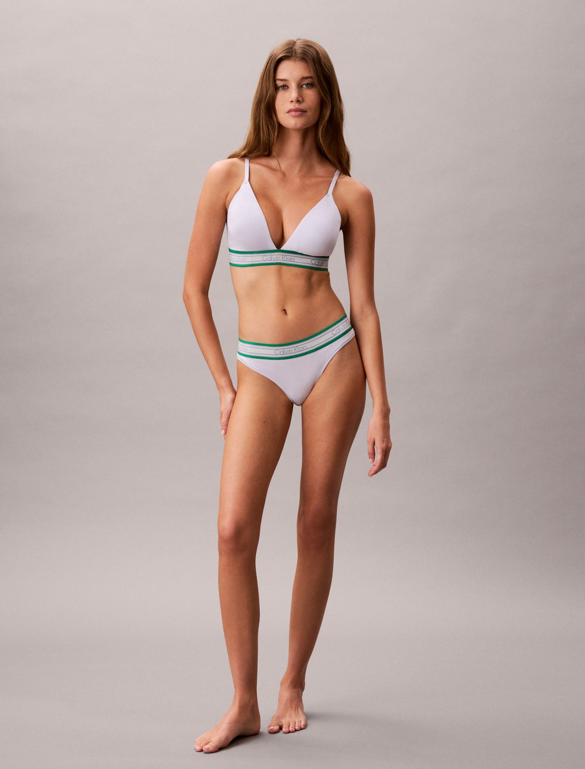 Icon Cotton Modal Stripe Thong - Calvin Klein Underwear