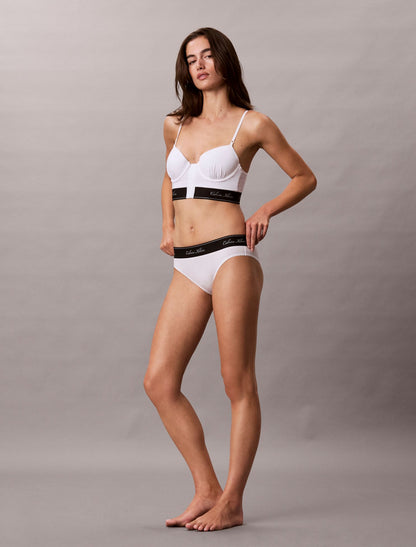 Icon Cotton Modal Script Bikini - Calvin Klein Underwear