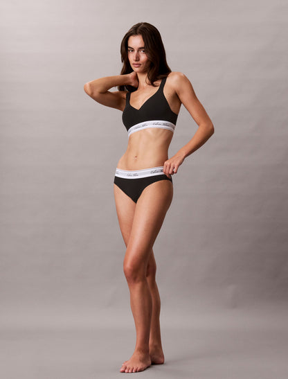 Icon Cotton Modal Script Bikini - Calvin Klein Underwear