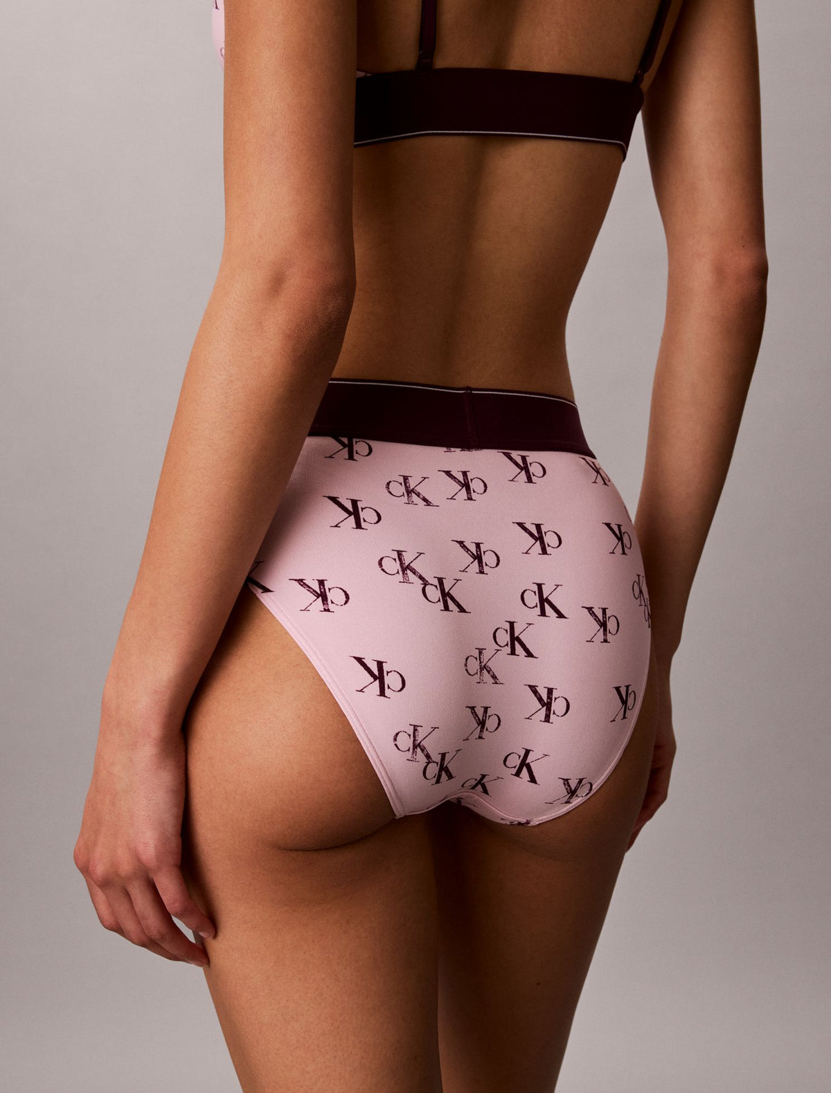 Graphic Monogram Microfiber Stretch High Waist Bikini - Calvin Klein Underwear