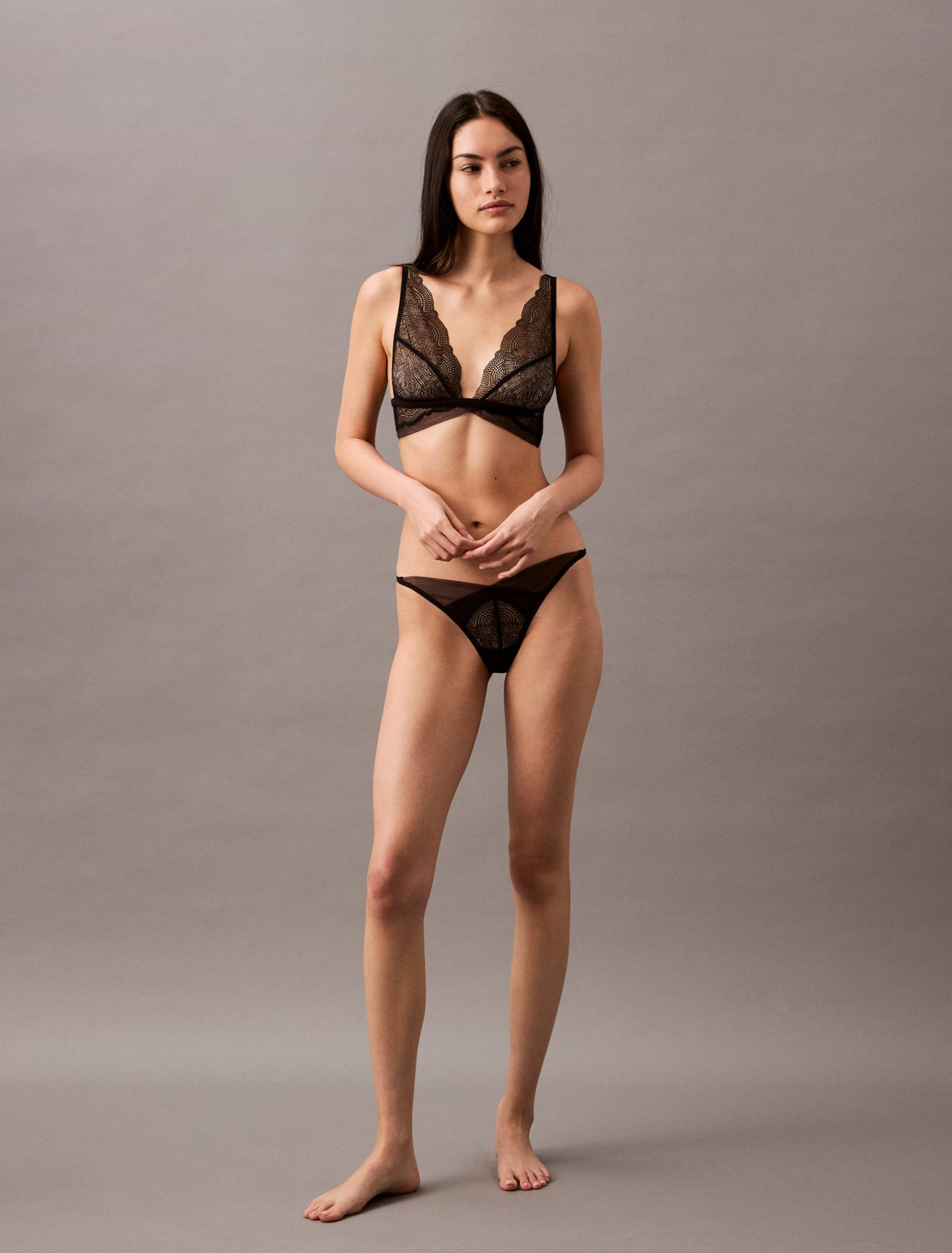CK Black Geo Lace Bikini - Calvin Klein Underwear