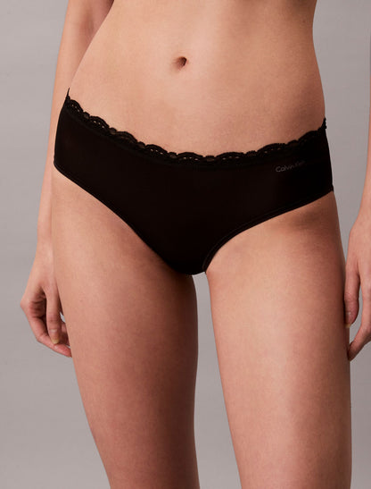 Microfiber Stretch with Lace Hipster - Calvin Klein Underwear
