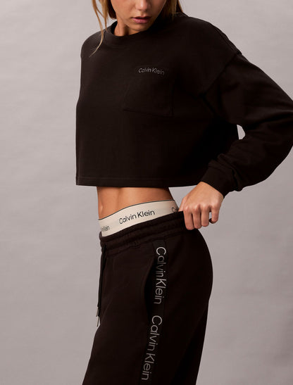 Logo Cotton Jersey Cropped Tee - Calvin Klein Underwear
