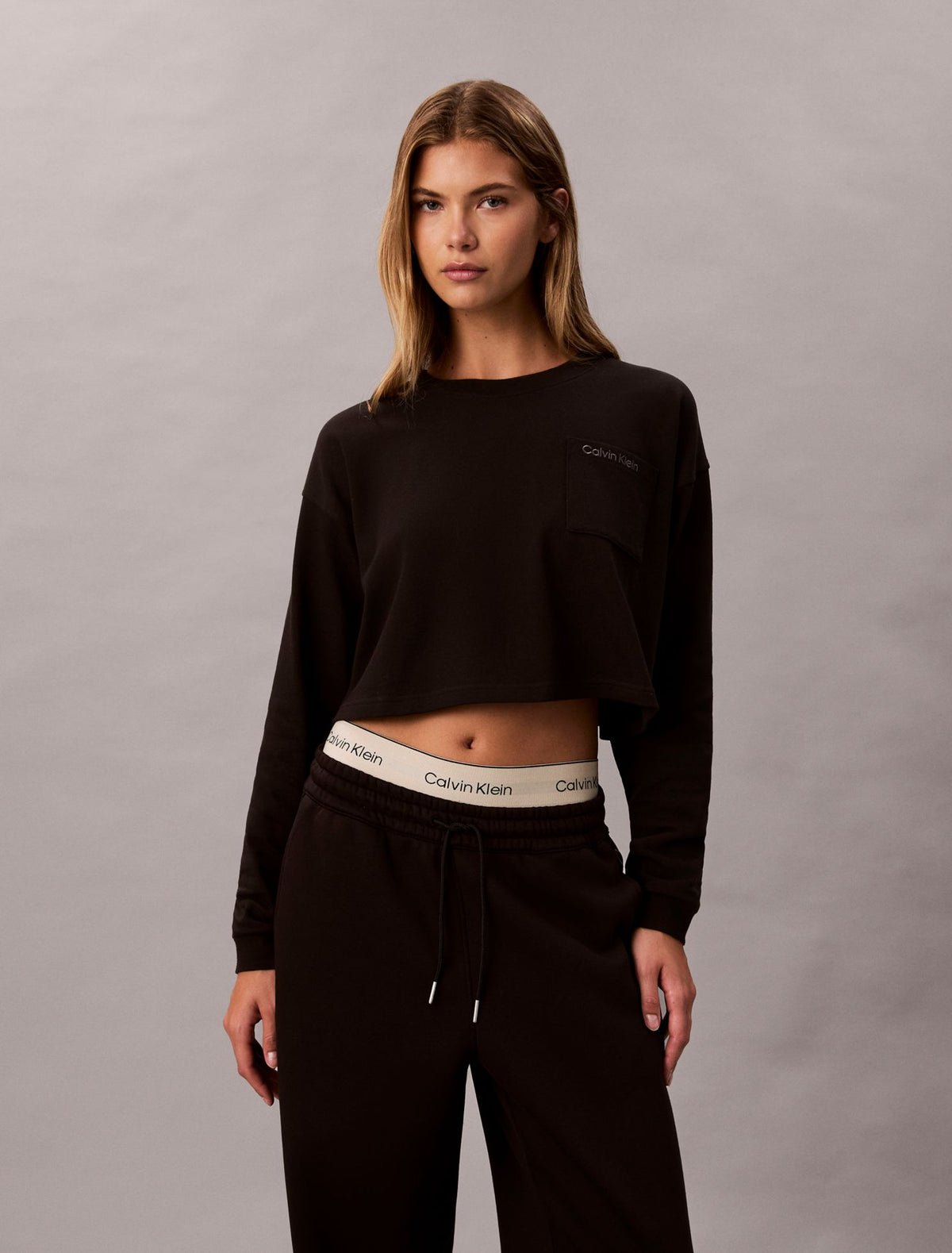 Logo Cotton Jersey Cropped Tee - Calvin Klein Underwear