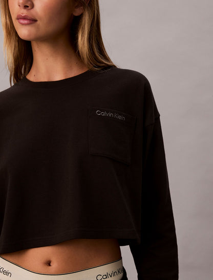 Logo Cotton Jersey Cropped Tee - Calvin Klein Underwear