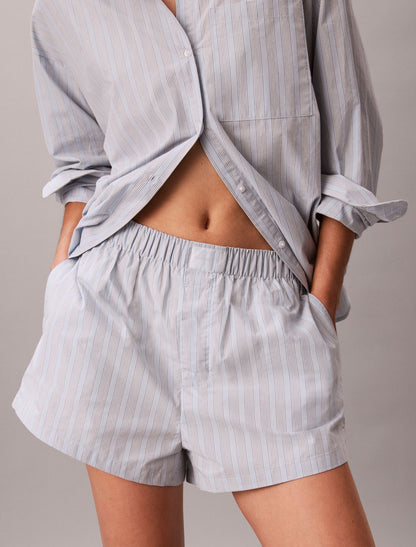 Cotton Poplin Relaxed Button-Down Sleep Shirt - Calvin Klein Underwear