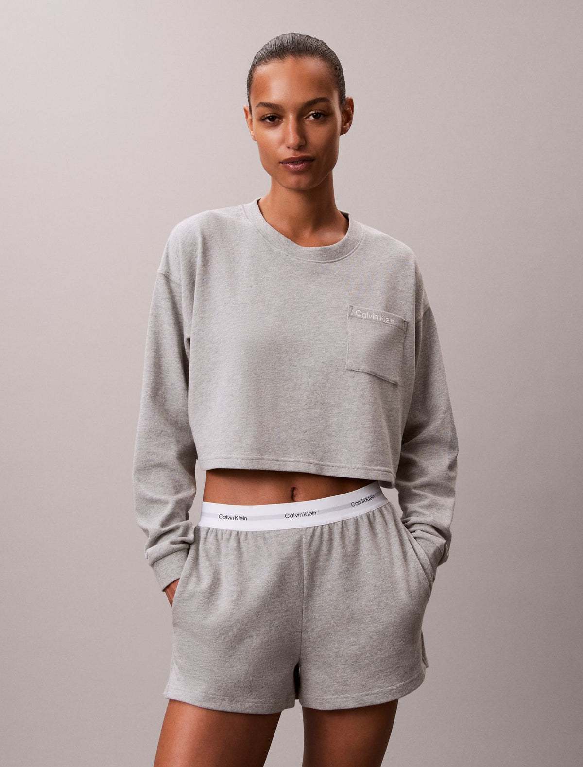 Logo Cotton Jersey Cropped Tee - Calvin Klein Underwear
