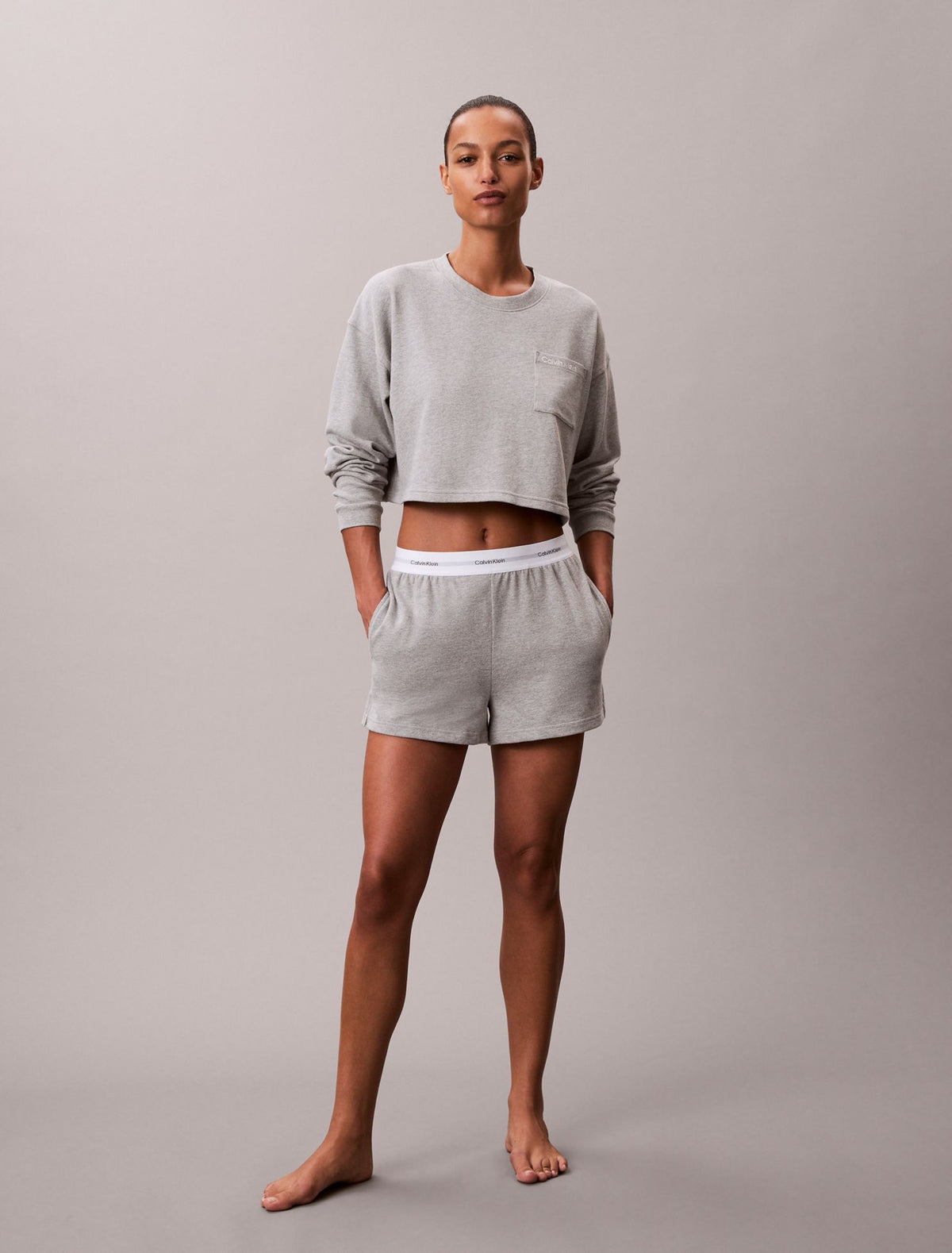 Logo Cotton Jersey Cropped Tee - Calvin Klein Underwear
