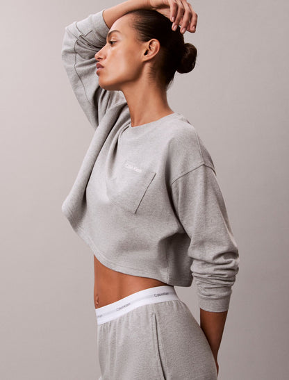 Logo Cotton Jersey Cropped Tee - Calvin Klein Underwear