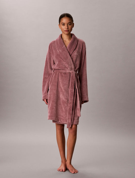 Fluffy Embroidered Logo Robe - Calvin Klein Underwear
