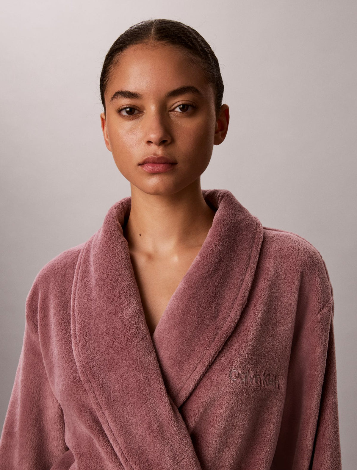 Fluffy Embroidered Logo Robe - Calvin Klein Underwear