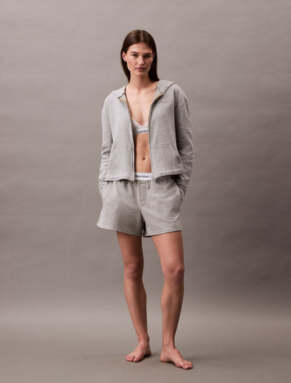 Icon Cotton Terry Zip Sleep Hoodie - Calvin Klein Underwear