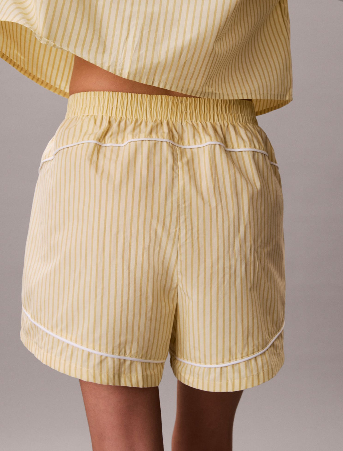 Cotton Poplin Track Sleep Shorts - Calvin Klein Underwear