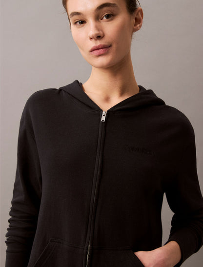 Icon Cotton Terry Zip Sleep Hoodie - Calvin Klein Underwear