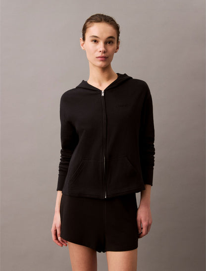 Icon Cotton Terry Zip Sleep Hoodie - Calvin Klein Underwear