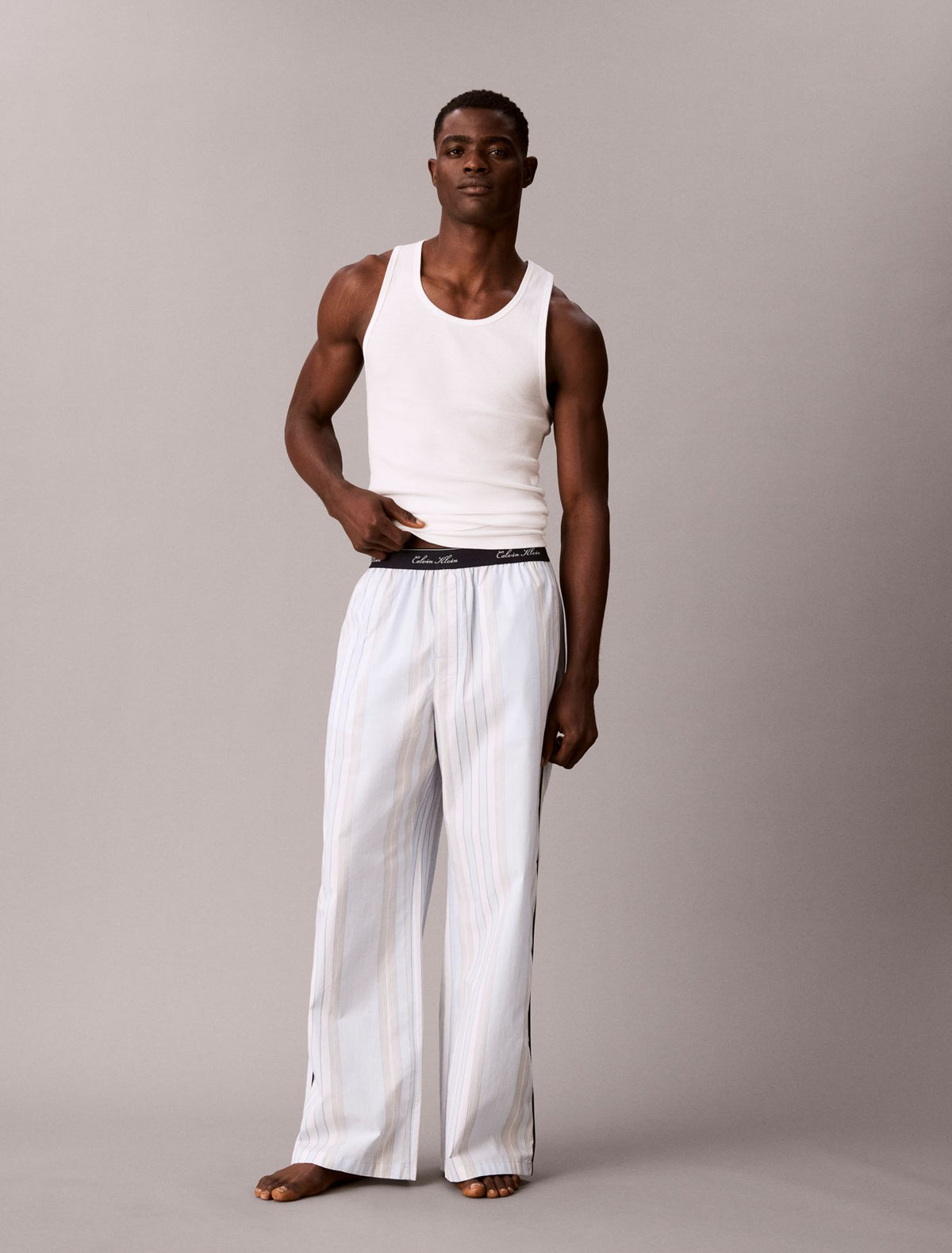 Cotton Poplin Script Sleep Pants - Calvin Klein Underwear