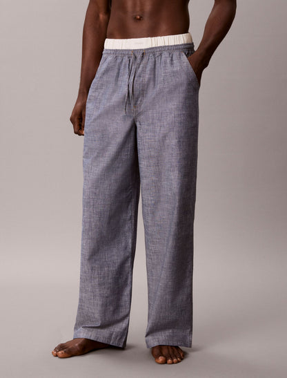 Cotton Chambray Sleep Pants - Calvin Klein Underwear