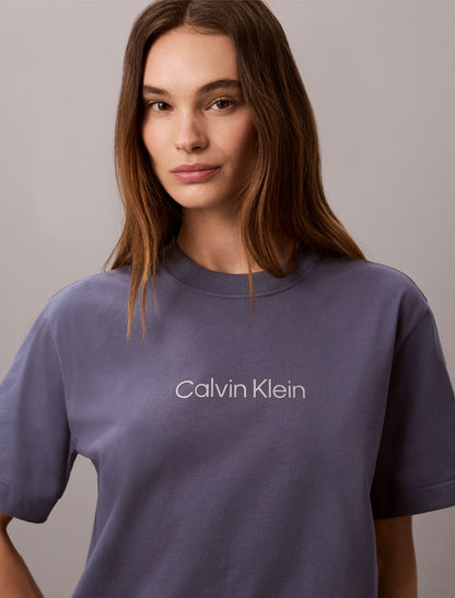 Metallic Logo Boxy Tee - Calvin Klein Women