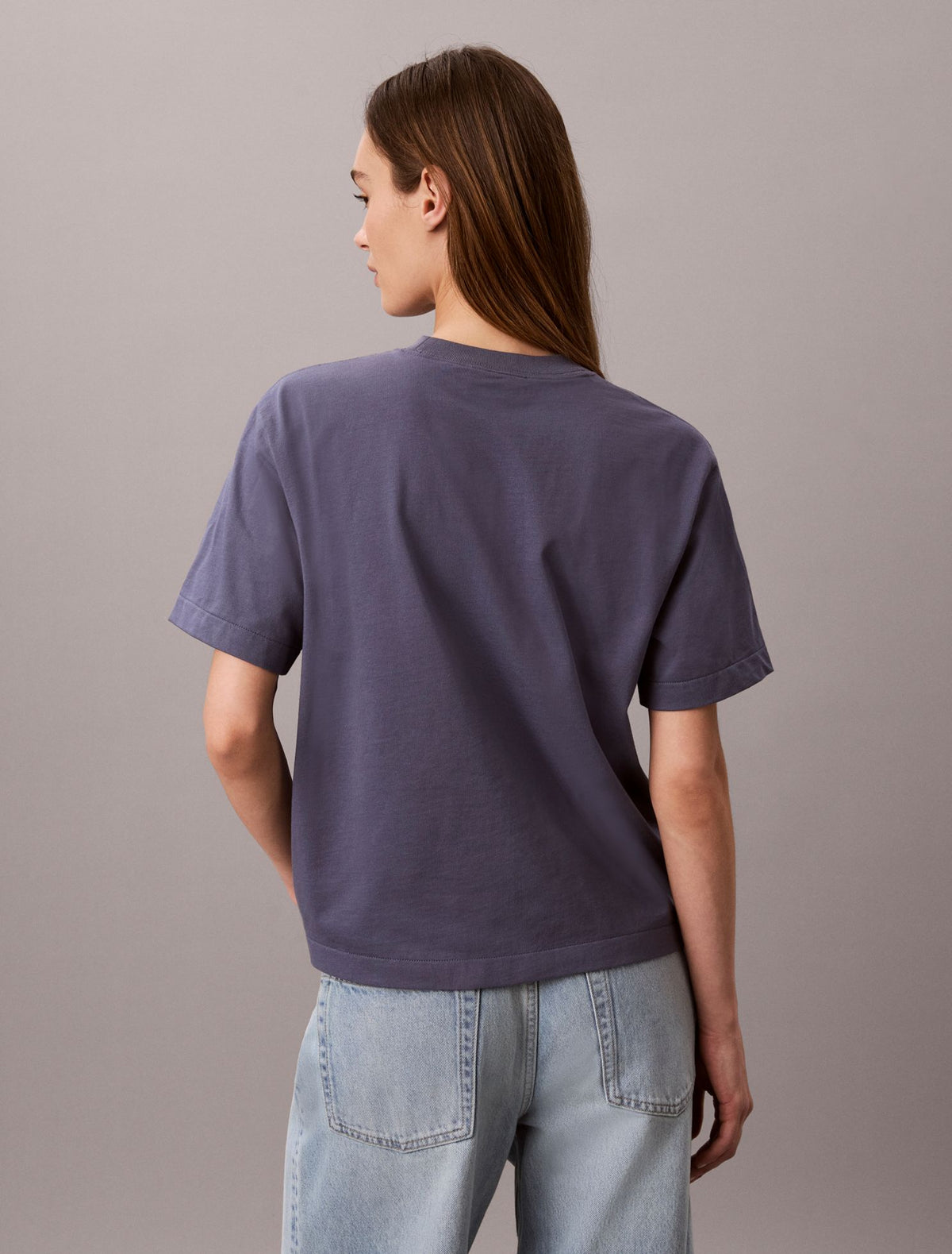 Metallic Logo Boxy Tee - Calvin Klein Women