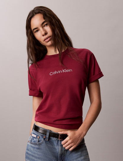 Metallic Logo Boxy Tee - Calvin Klein Women