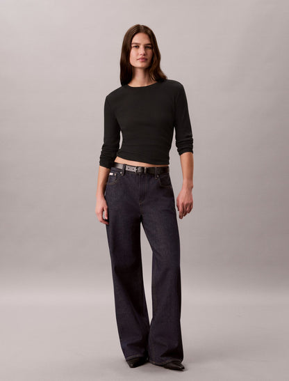 Pointelle Knit Slim Tee - Calvin Klein Women