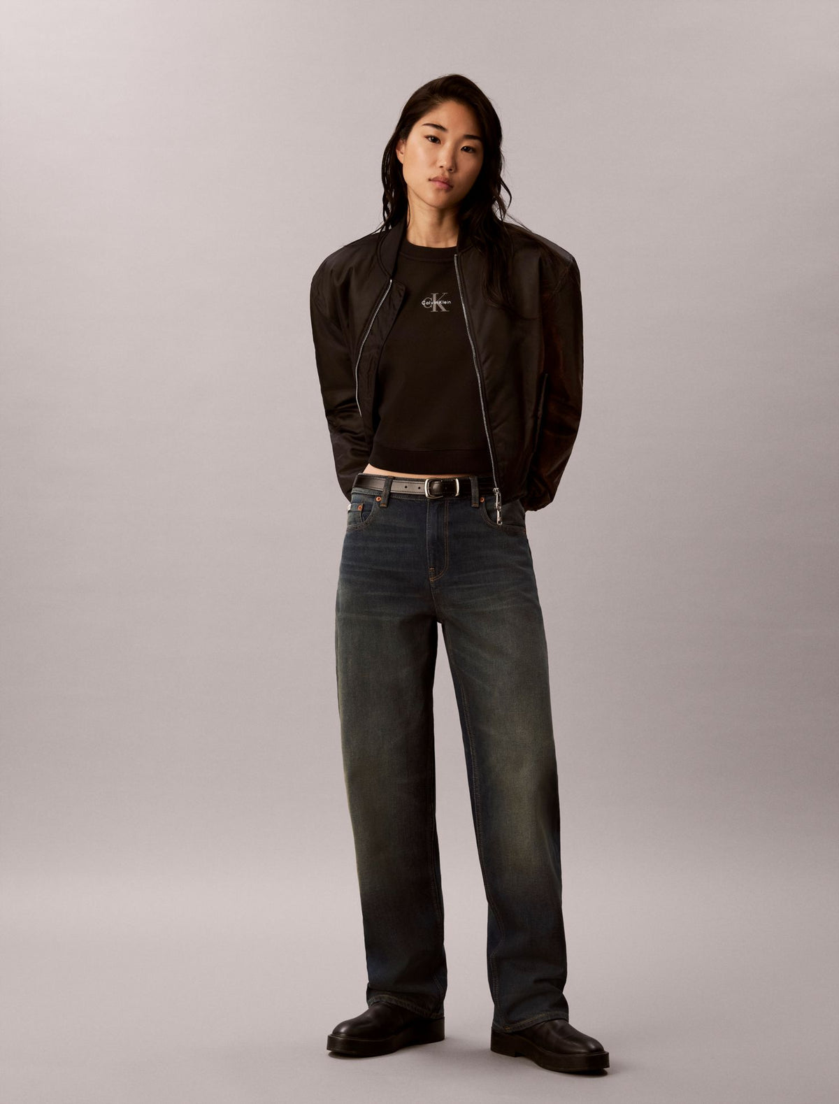 Monologo Interlock Cropped Tee - Calvin Klein Women