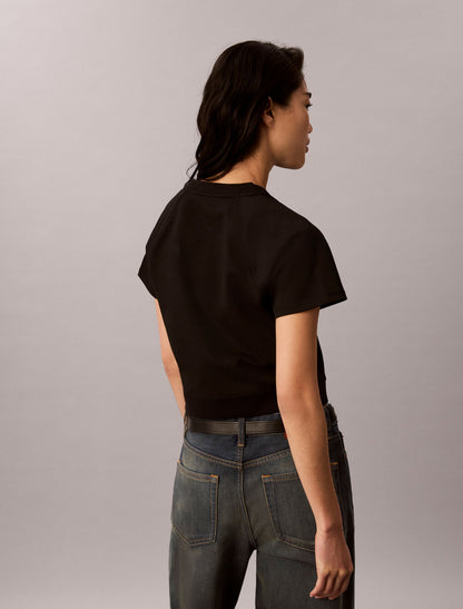 Monologo Interlock Cropped Tee - Calvin Klein Women