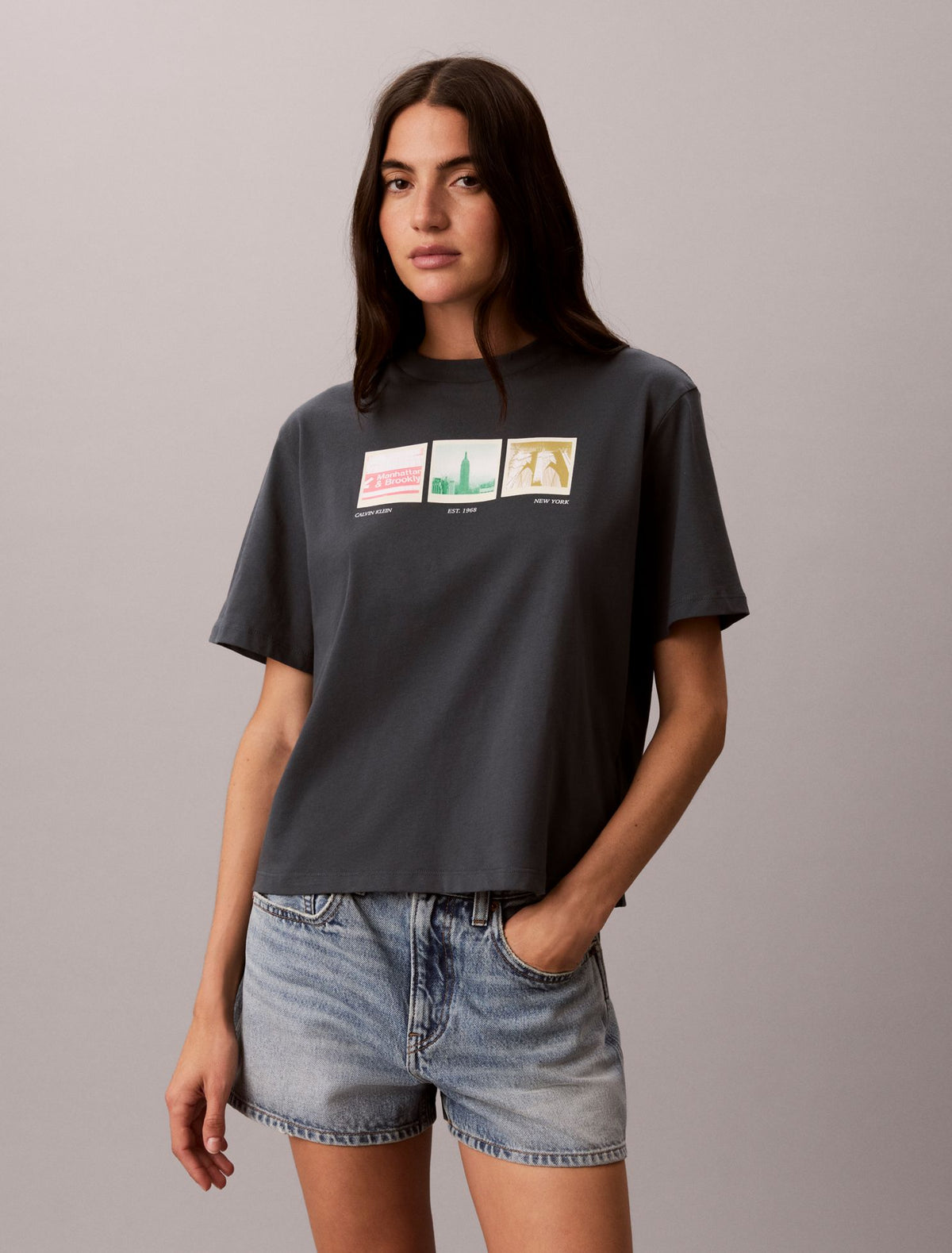 NYC Photostrip Graphic Boxy T-Shirt - Calvin Klein Women