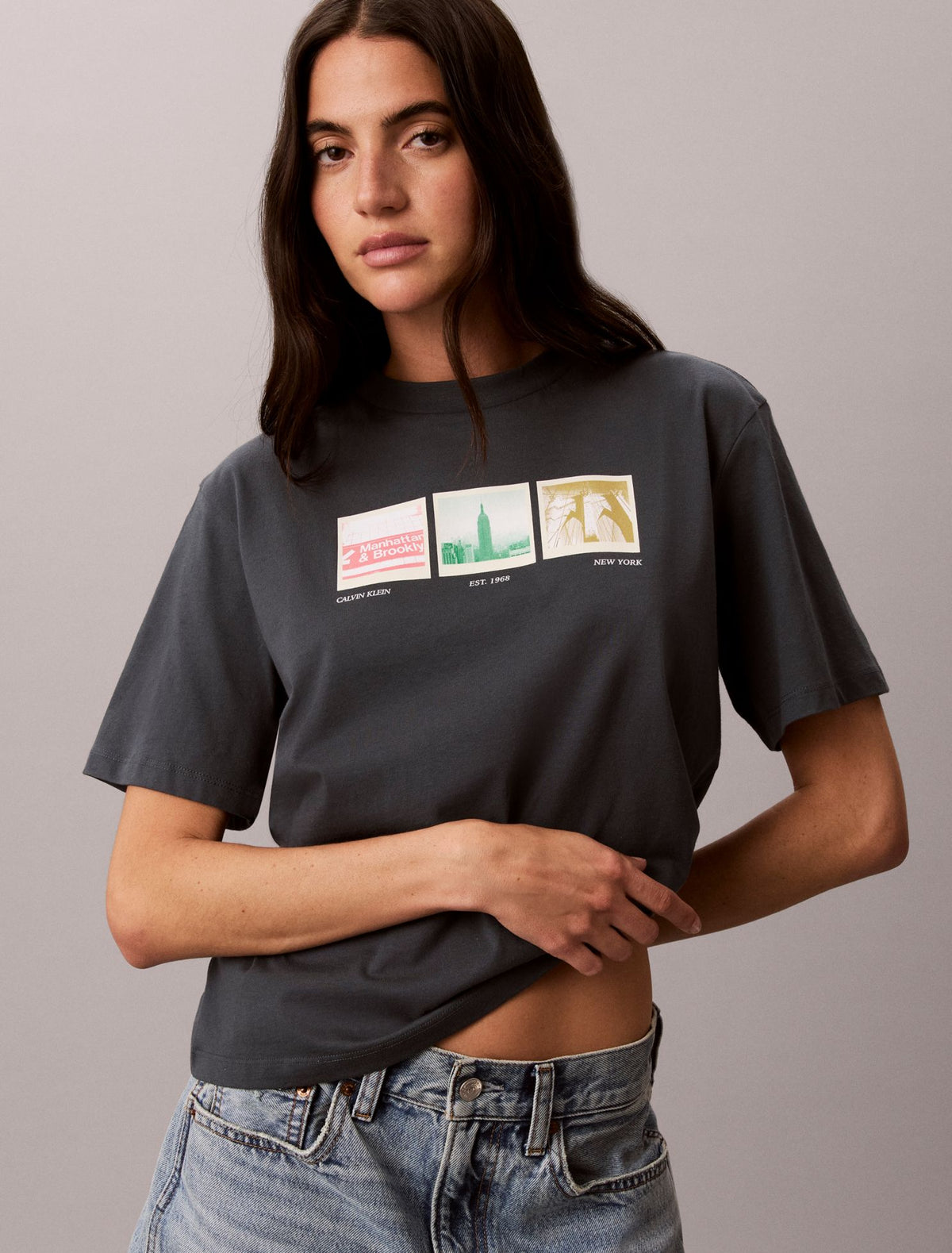 NYC Photostrip Graphic Boxy T-Shirt - Calvin Klein Women