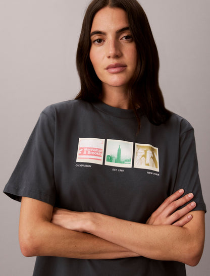 NYC Photostrip Graphic Boxy T-Shirt - Calvin Klein Women