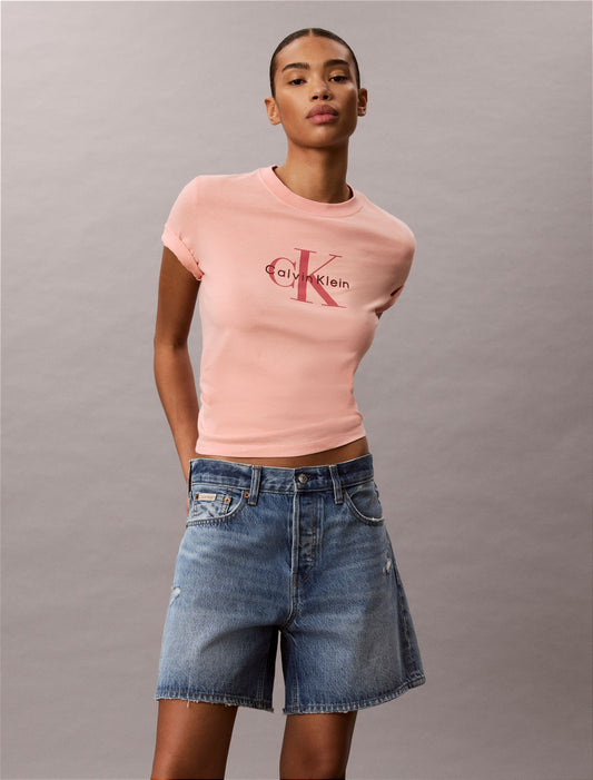 Acid Wash Monologo Tee - Calvin Klein Women