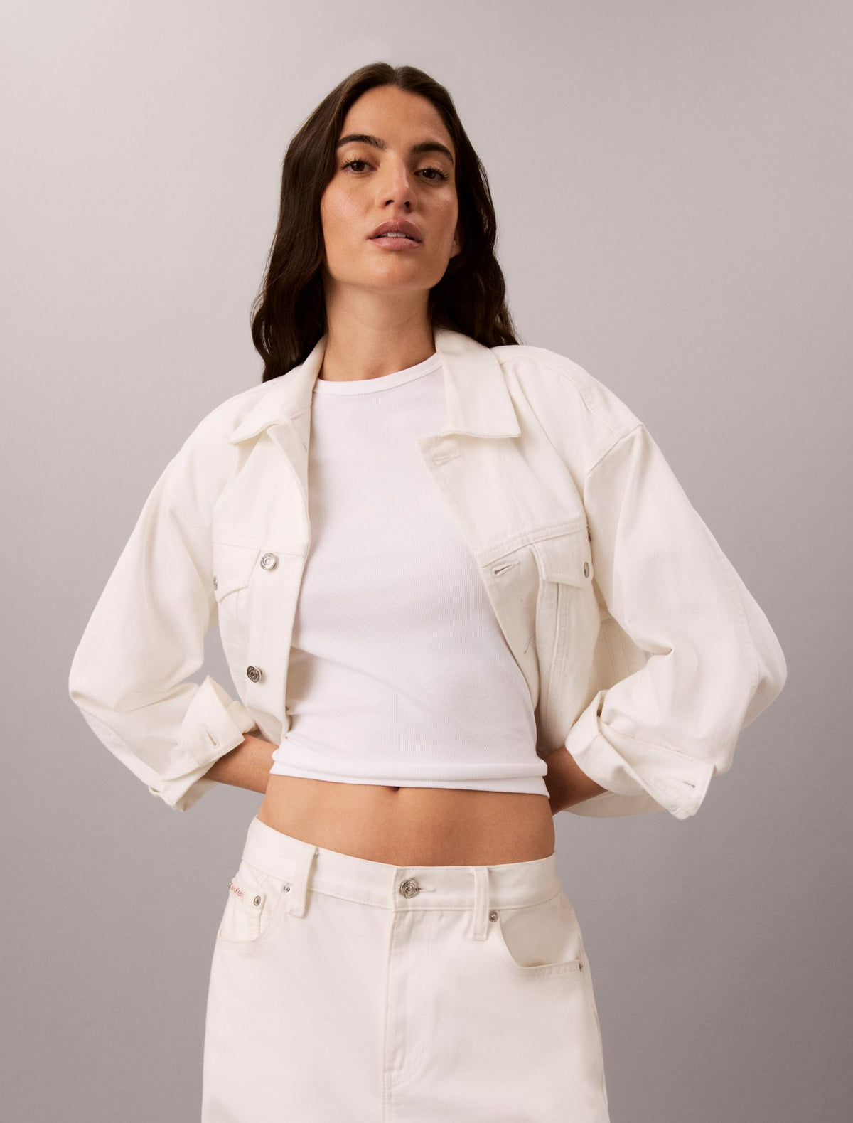 Contour Rib Logo Graphic Slim T-Shirt - Calvin Klein Women