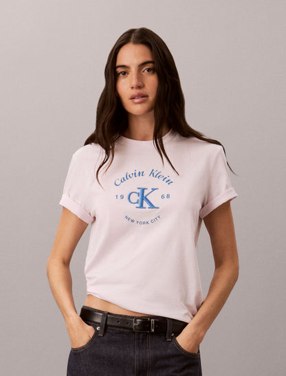 Varsity Crest Logo Tee - Calvin Klein Women