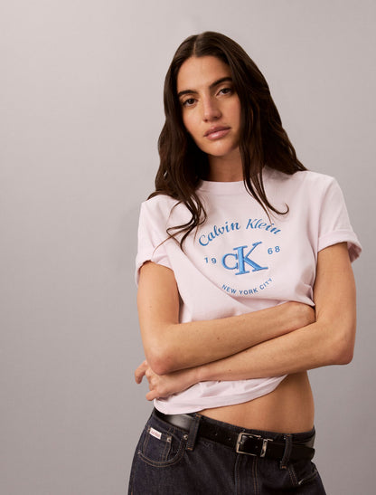 Varsity Crest Logo Tee - Calvin Klein Women