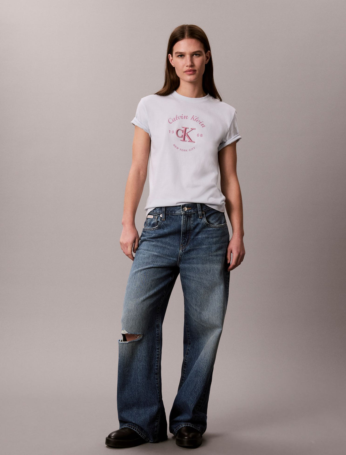 Varsity Crest Logo Tee - Calvin Klein Women