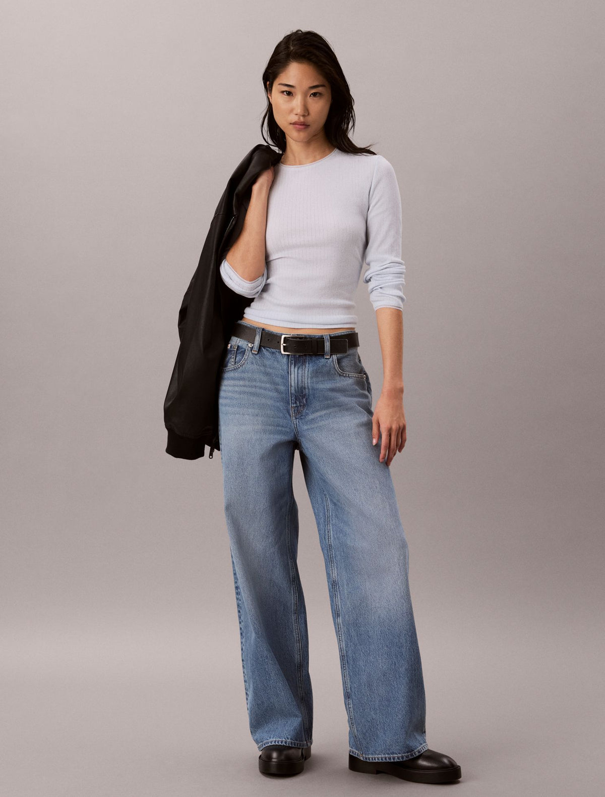 Pointelle Knit Slim Tee - Calvin Klein Women