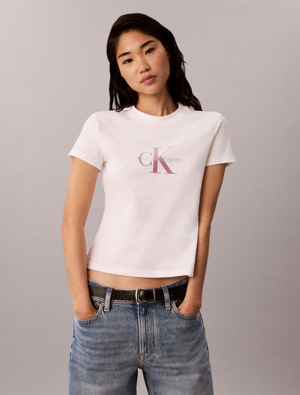 Slim Gradient Monologo Tee - Calvin Klein Women