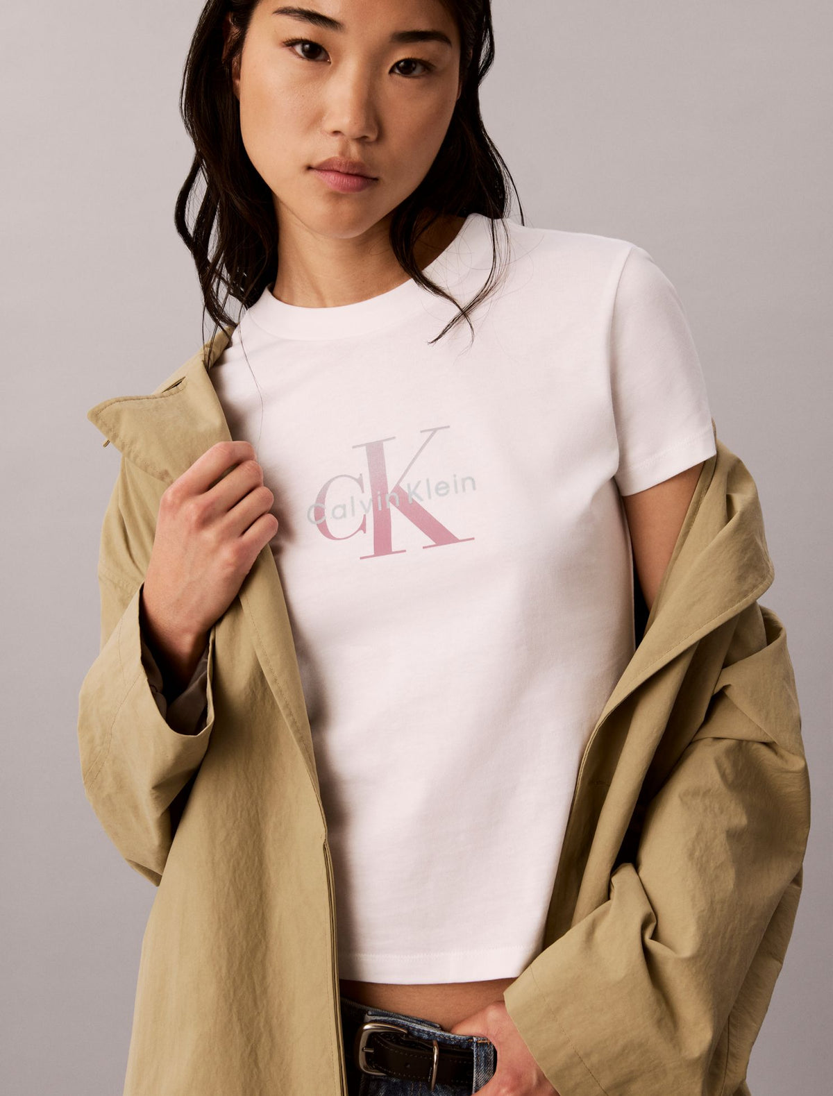 Slim Gradient Monologo Tee - Calvin Klein Women