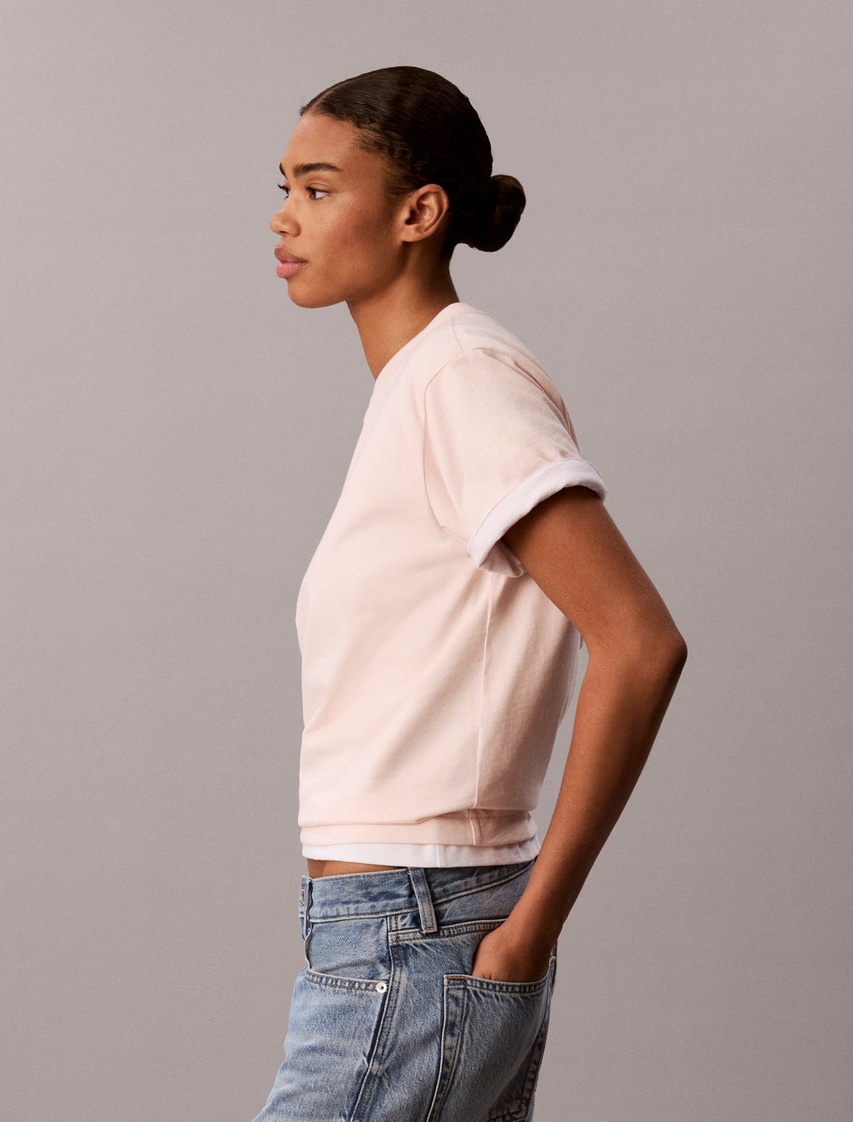 Metallic Logo Boxy Tee - Calvin Klein Women