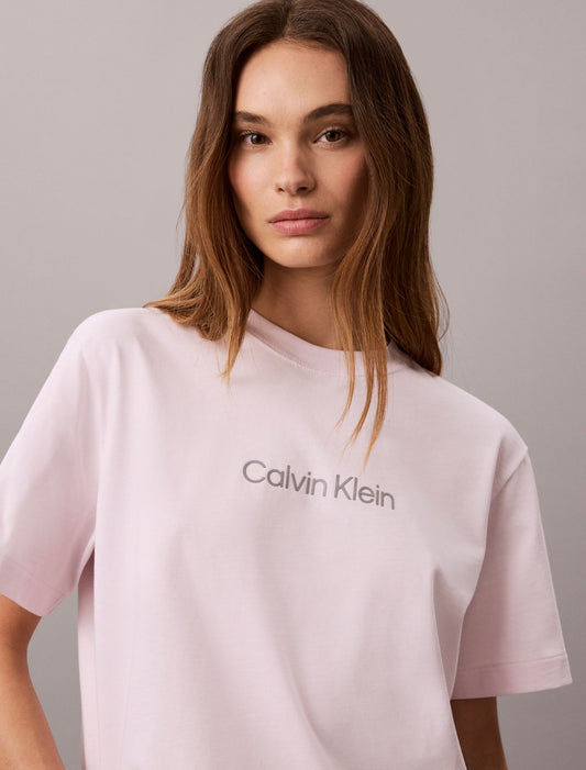 Metallic Logo Boxy Tee - Calvin Klein Women