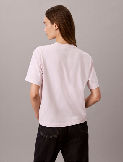 Metallic Logo Boxy Tee - Calvin Klein Women