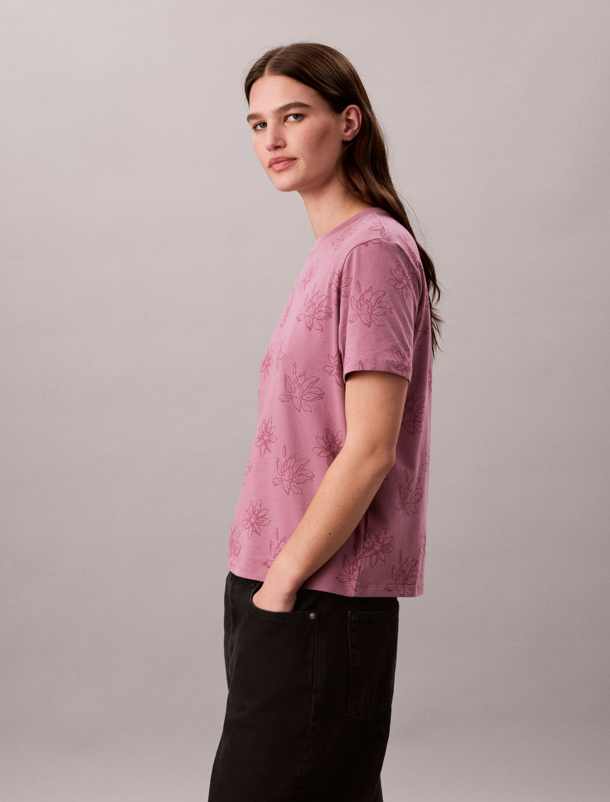 Allover Floral Tee - Calvin Klein Women