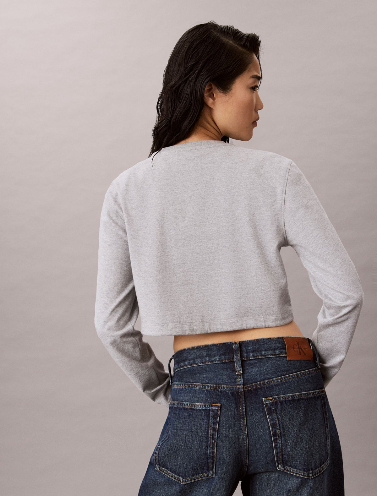 Monologo Cropped Drawstring Tee - Calvin Klein Women