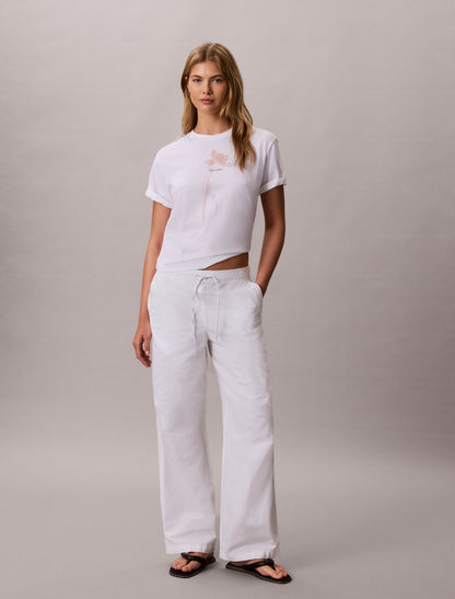 Floral Logo Graphic Boxy T-Shirt - Calvin Klein Women