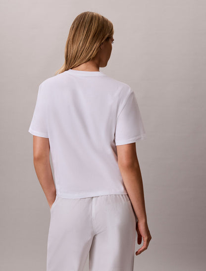 Floral Logo Graphic Boxy T-Shirt - Calvin Klein Women