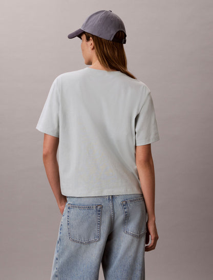 Floral Logo Graphic Boxy T-Shirt - Calvin Klein Women