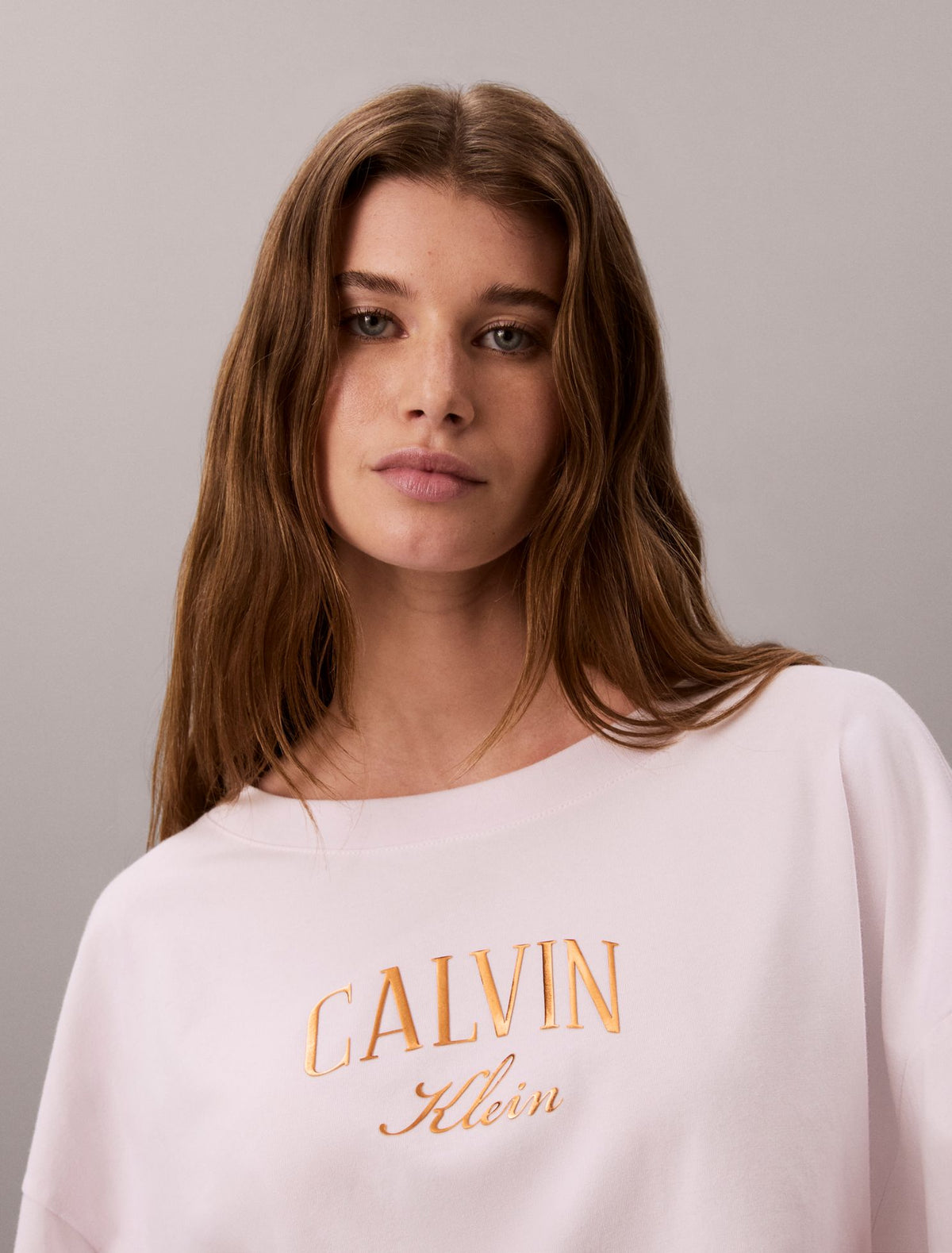 Boxy Varsity Logo Cropped Tee - Calvin Klein Women