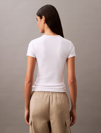 Cotton Contour Rib T-Shirt - Calvin Klein Women