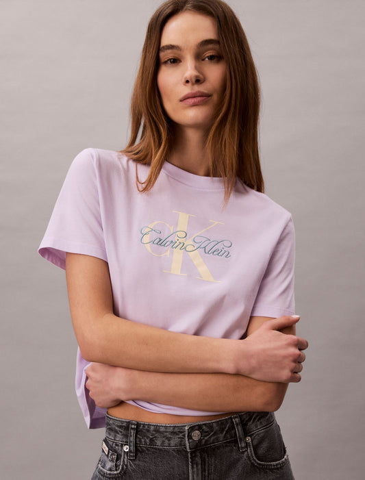 Script Monologo Graphic Classic T-Shirt - Calvin Klein Women