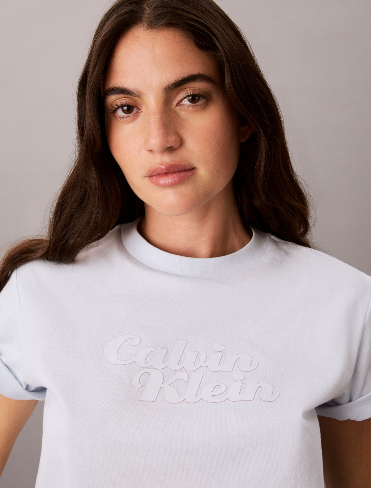Embossed Calvin Klein Logo Tee - Calvin Klein Women